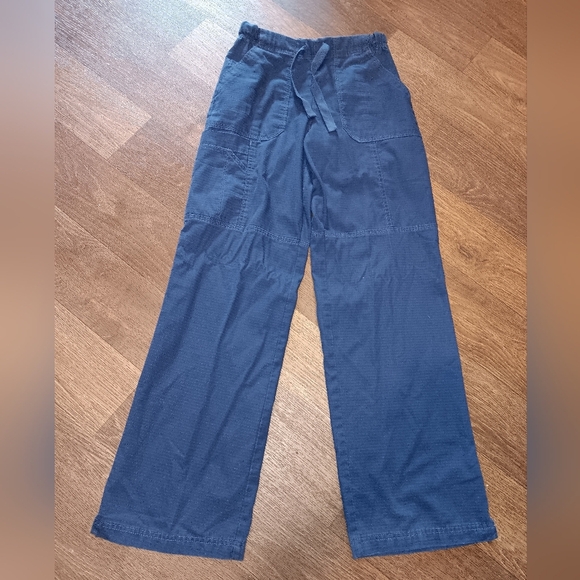 Carhartt Dark Blue Pants with Brown Logo Patch Size XS - Picture 1 of 4